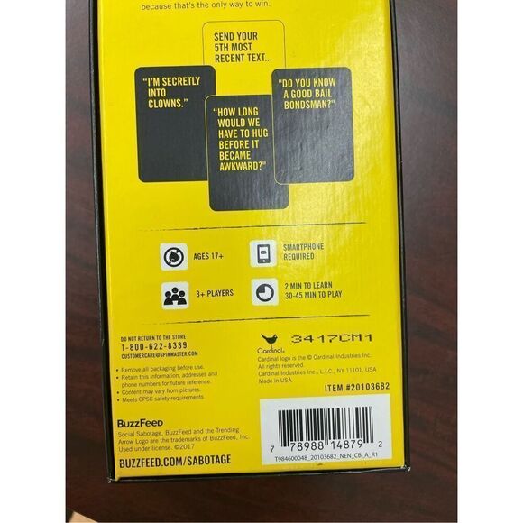 Social Sabotage BuzzFeed Card Game for 3+ players - Picture 4 of 5